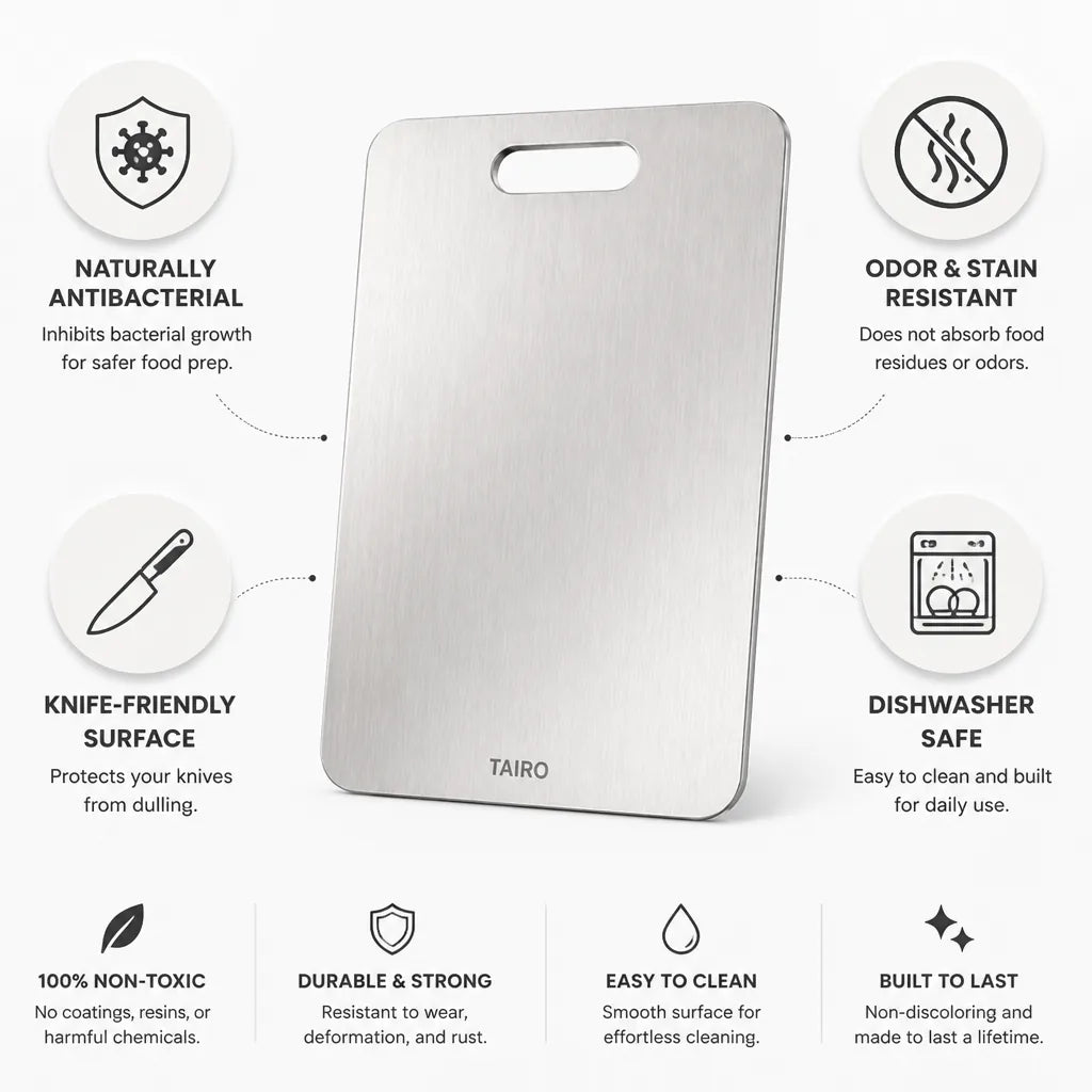 Cutting Board Titanium Antibacterial Dishwasher Safe