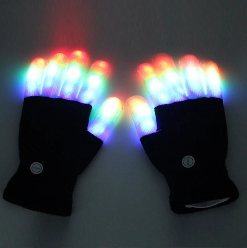 Dance Gloves LED Light-Up Flashing & Steady Modes
