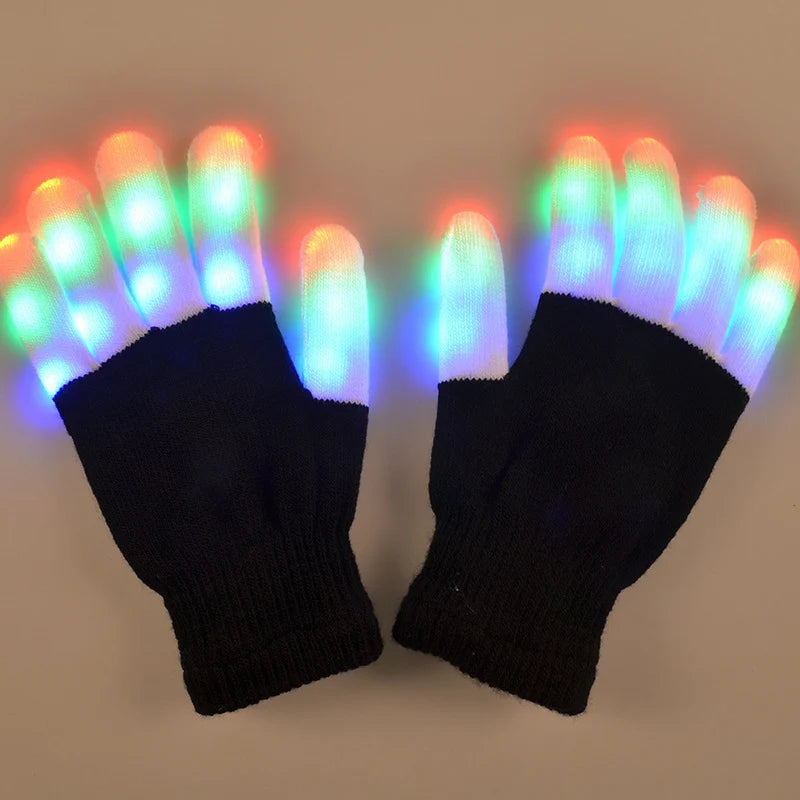 Dance Gloves LED Light-Up Flashing & Steady Modes
