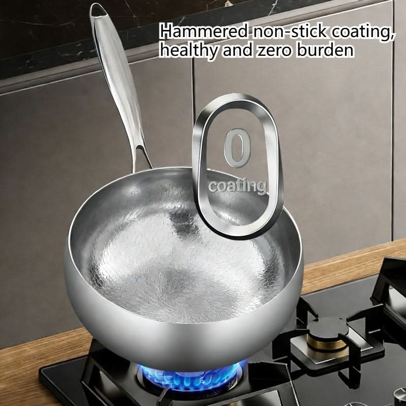Deep Frying Pan Non-Stick Induction Compatible Hammered Finish