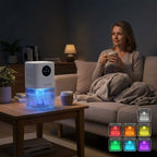 Dehumidifier 1.7L Tank Whisper-Quiet Color-Changing LED
