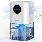 Dehumidifier 1.7L Tank Whisper-Quiet Color-Changing LED