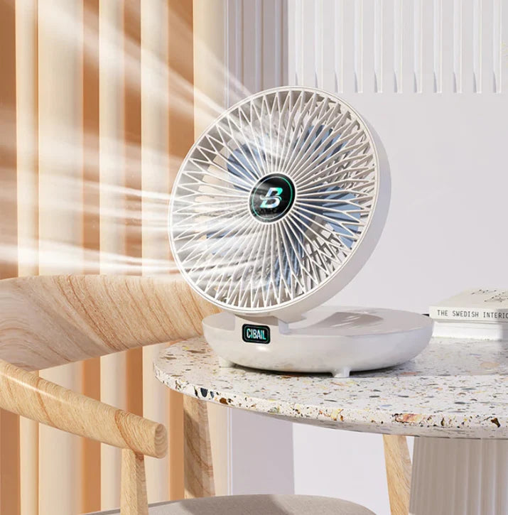 Desk Fan USB Rechargeable Quiet Wall-Mountable