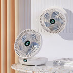 Desk Fan USB Rechargeable Quiet Wall-Mountable