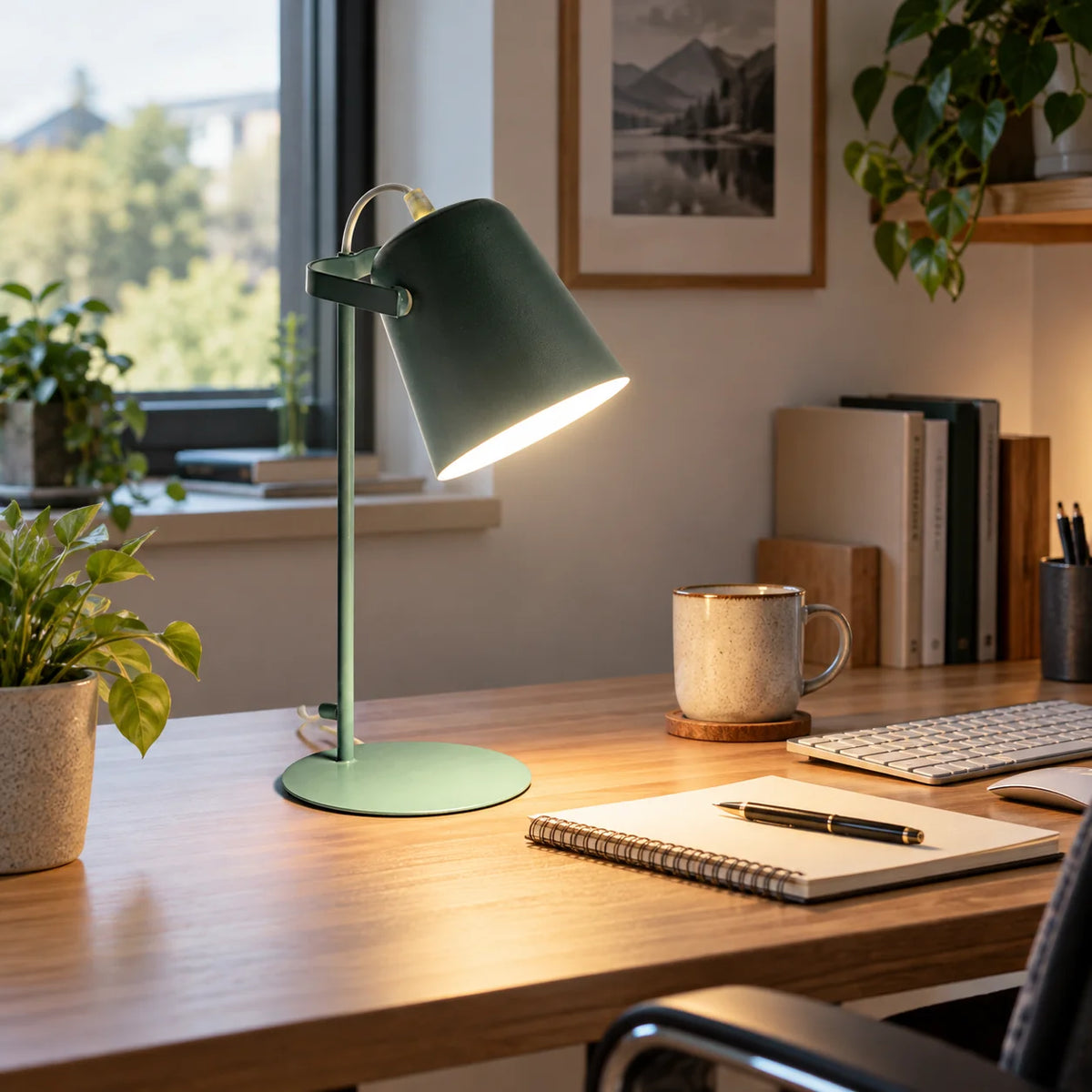 Desk Lamp Adjustable Swivel Arm Warm LED