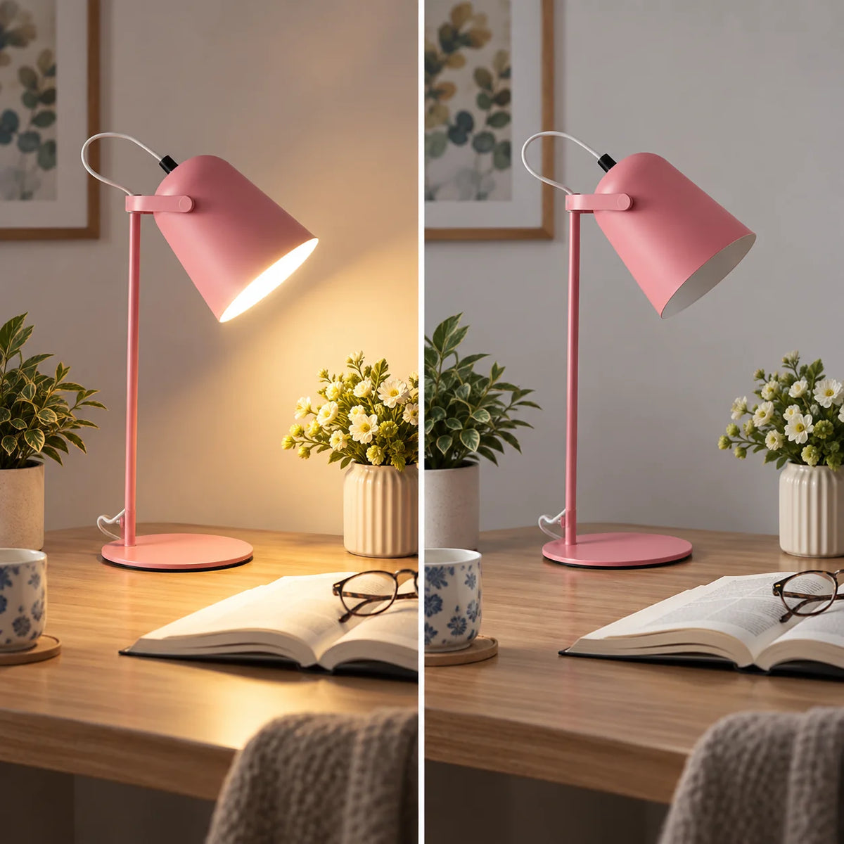 Desk Lamp Adjustable Swivel Arm Warm LED