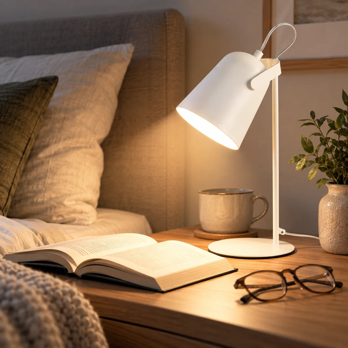 Desk Lamp Adjustable Swivel Arm Warm LED