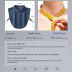 Detachable Collar Lightweight Breathable Cotton Denim