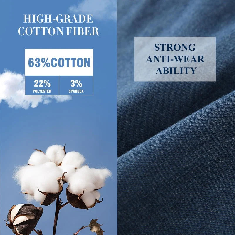 Detachable Collar Lightweight Breathable Cotton Denim