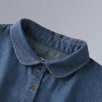Detachable Collar Lightweight Breathable Cotton Denim