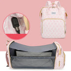Diaper Bag Fold-Out Travel Bed Insulated Bottle Pockets
