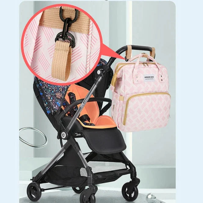 Diaper Bag Fold-Out Travel Bed Insulated Bottle Pockets