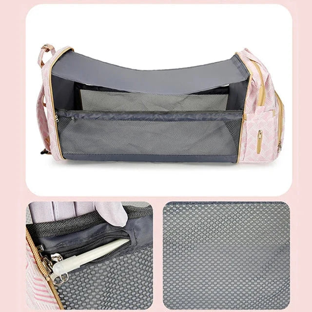 Diaper Bag Fold-Out Travel Bed Insulated Bottle Pockets