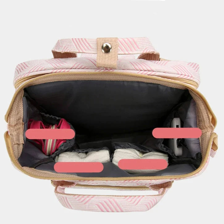 Diaper Bag Fold-Out Travel Bed Insulated Bottle Pockets