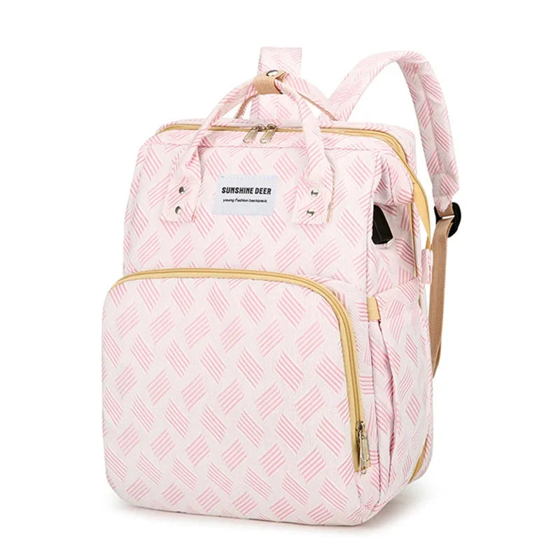 Diaper Bag Fold-Out Travel Bed Insulated Bottle Pockets