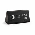 Digital Alarm Clock LED Display Sound-Activated Three Alarms