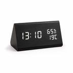 Digital Alarm Clock LED Display Sound-Activated Three Alarms