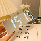 Digital Alarm Clock Mirrored Temperature Display