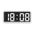 Digital Alarm Clock Mirrored Temperature Display