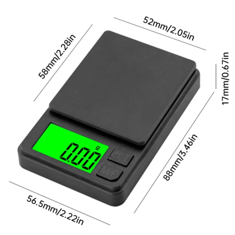 Digital Kitchen Scale 0.00035 Oz Precision Backlit LCD
