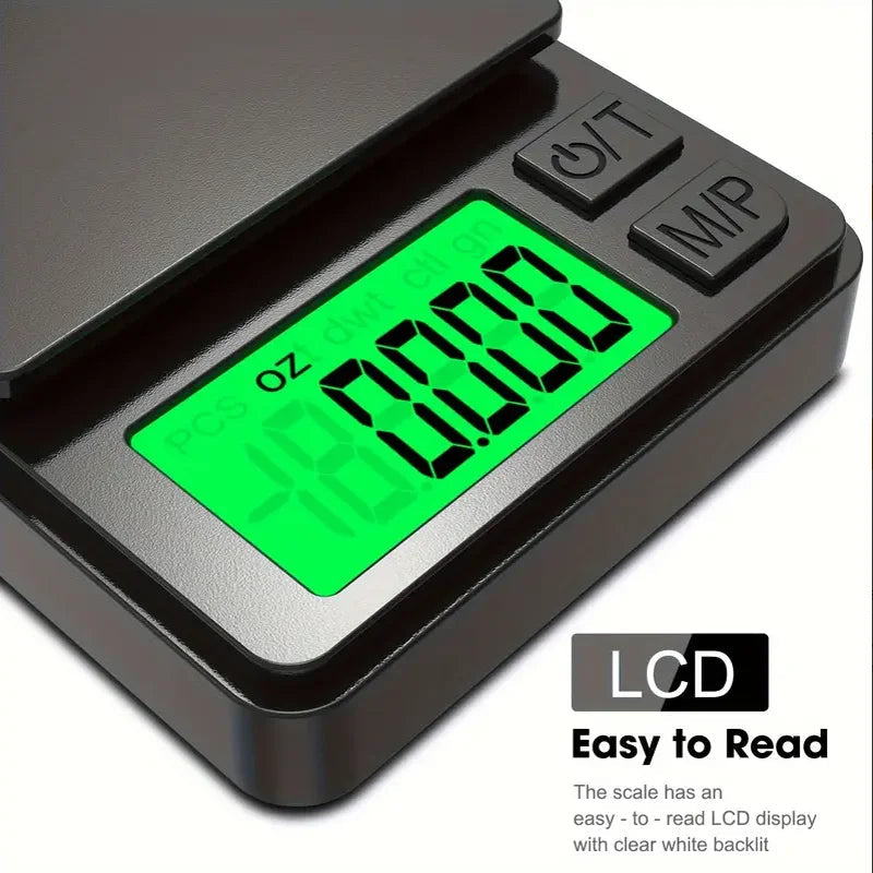 Digital Kitchen Scale 0.00035 Oz Precision Backlit LCD