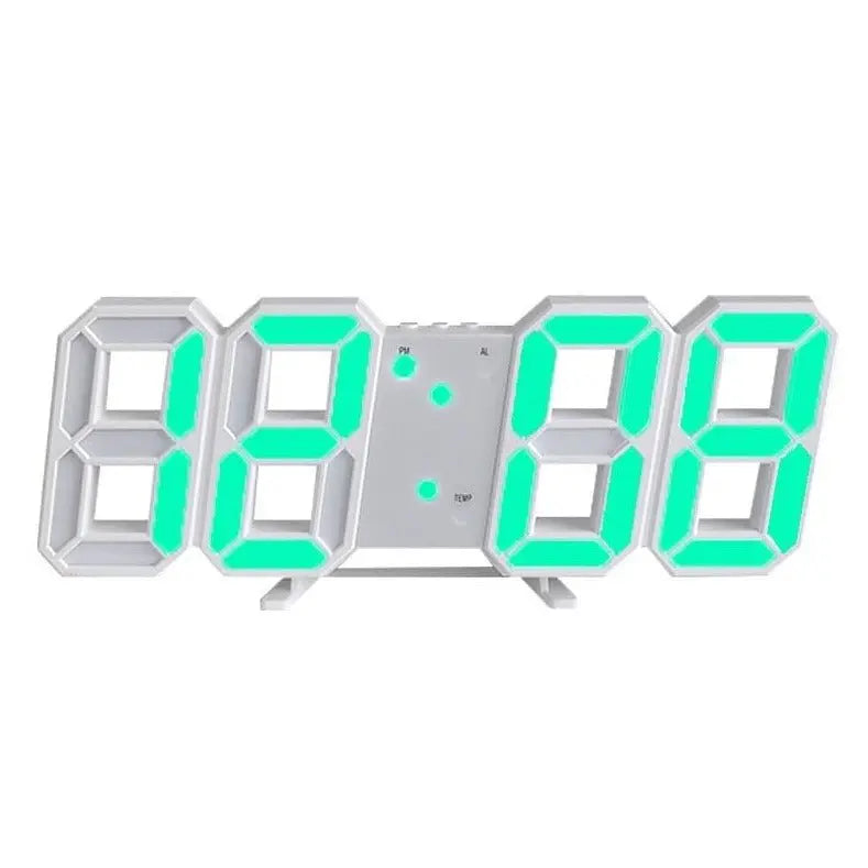 Digital Wall Clock 3D LED Dimmable Remote & USB