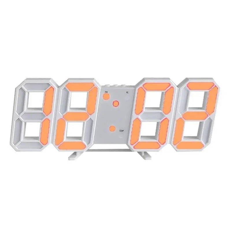 Digital Wall Clock 3D LED Dimmable Remote & USB