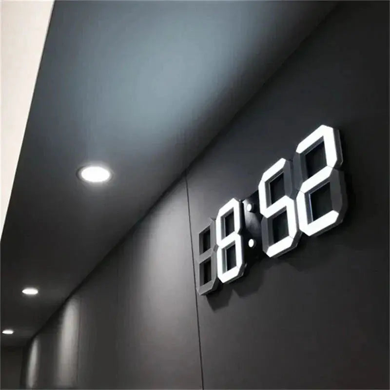Digital Wall Clock Large Dimmable LED USB & Remote