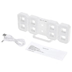 Digital Wall Clock Large Dimmable LED USB & Remote