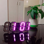 Digital Wall Clock Large Dimmable LED USB & Remote