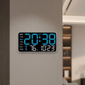 Digital Wall Clock Temperature & Date Display Dual Alarm