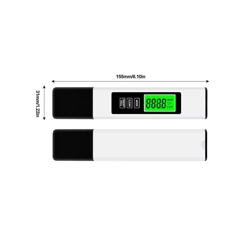 Digital Water Tester 4-in-1 TDS & Temp Titanium Probe