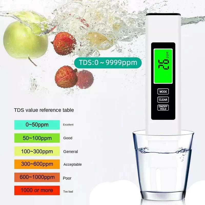 Digital Water Tester TDS EC PPM Temp Titanium Probe