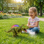 Dinosaur Toy Remote-Controlled Walking Mist Lights & Sound