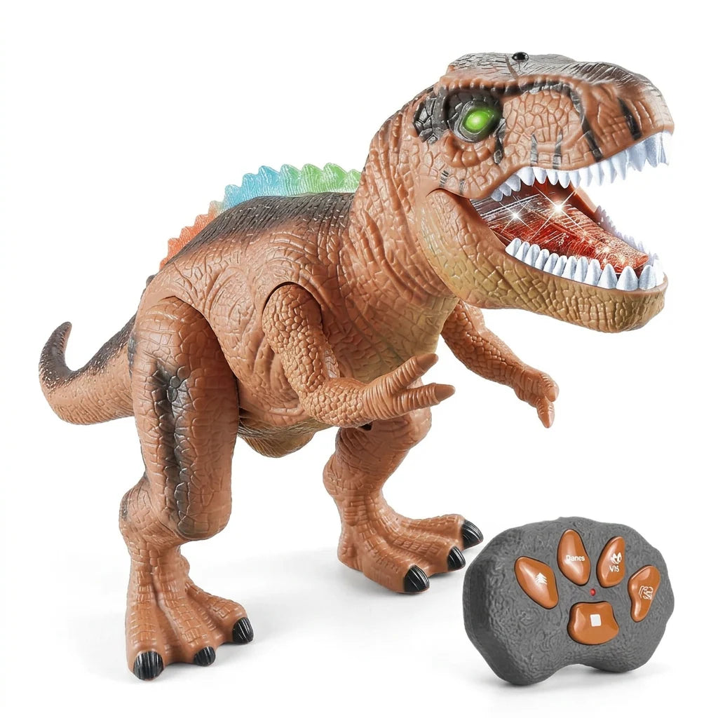Dinosaur Toy Remote-Controlled Walking Mist Lights & Sound