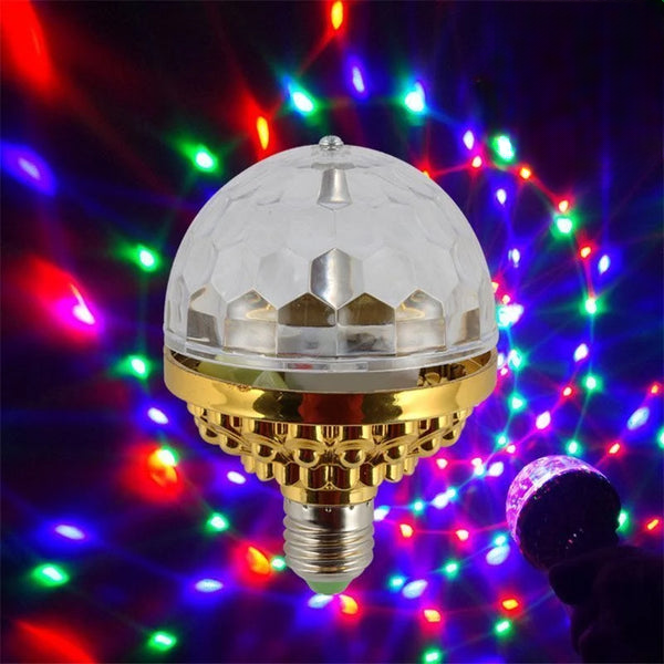 Disco Ball Bulb Rotating Multicolor E27 Base