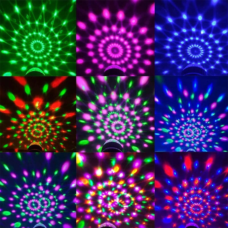 Disco Ball Bulb Rotating Multicolor E27 Base