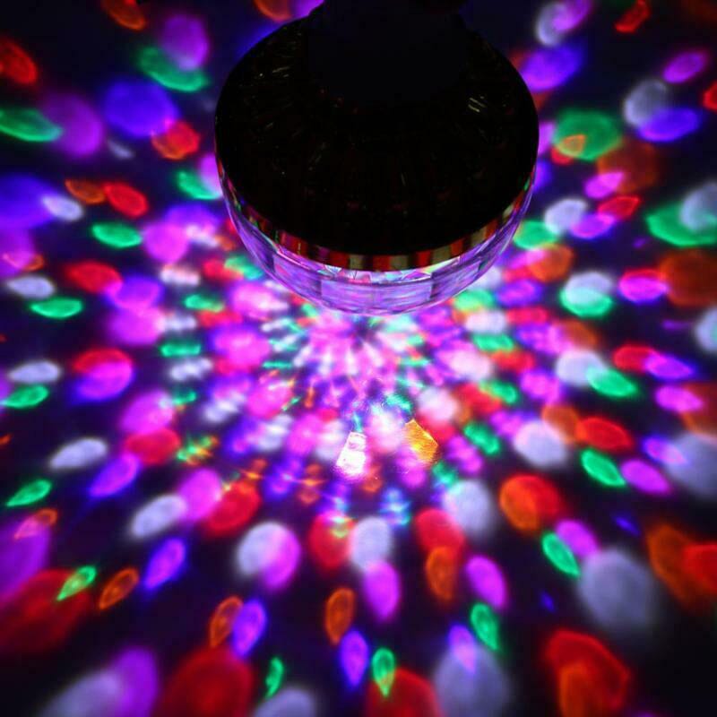 Disco Ball Bulb Rotating Multicolor E27 Base