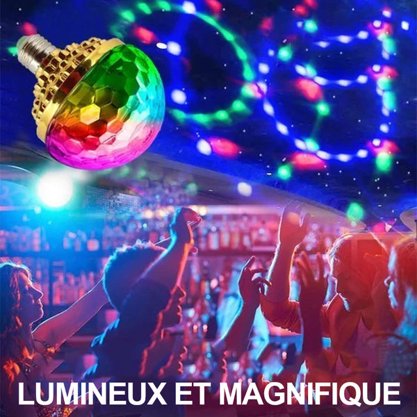 Disco Ball Bulb Rotating Multicolor E27 Base