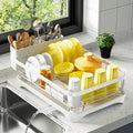 Dish Drying Rack Integrated Cutlery Holder Drain-Friendly
