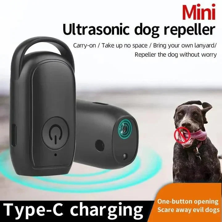 Dog Bark Repeller Ultrasonic Pocket-Sized Single-Button Activation