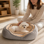 Dog Bed All-Season Breathable Fabric & Supportive Base