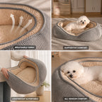 Dog Bed All-Season Breathable Fabric & Supportive Base