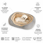 Dog Bed All-Season Breathable Fabric & Supportive Base