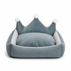 Dog Bed Plush Suede & Velvet Raised Sides