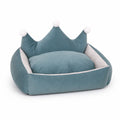 Dog Bed Plush Suede & Velvet Raised Sides