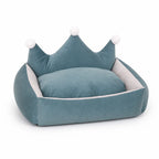Dog Bed Plush Suede & Velvet Raised Sides