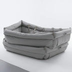 Dog Car Seat Bed Faux Leather Non-Slip Base Large Surface