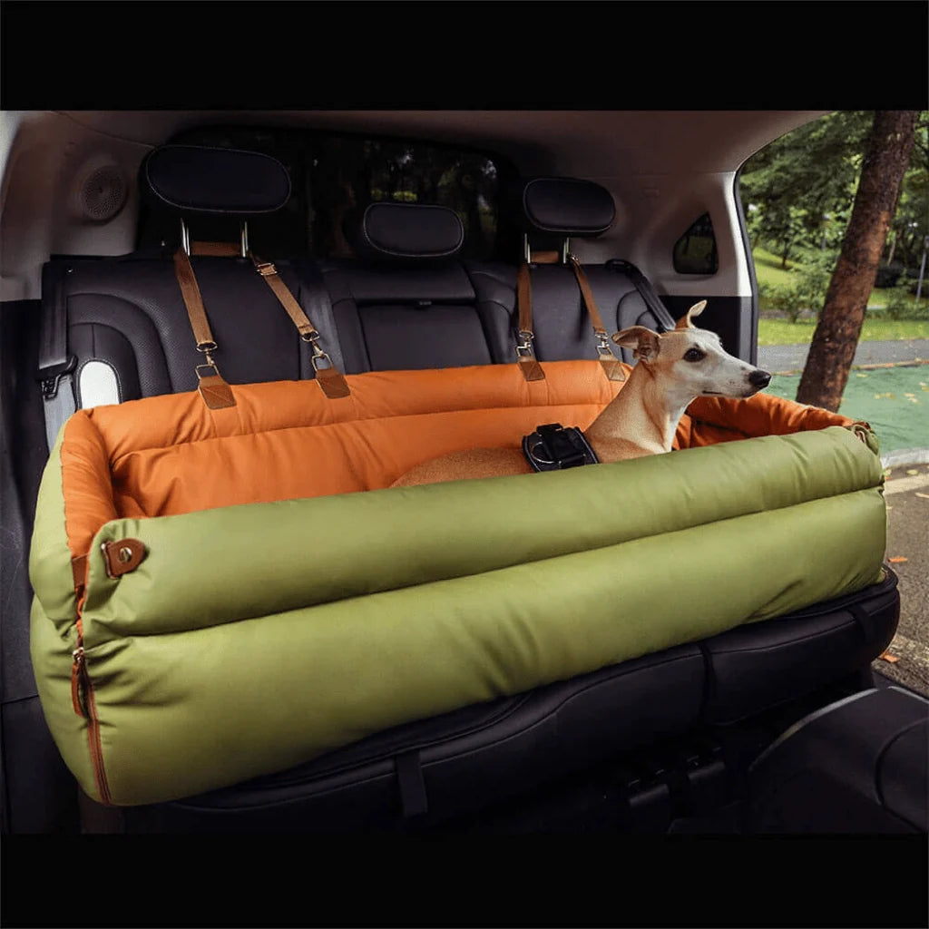 Dog Car Seat Bed Large Faux Leather Non-Slip
