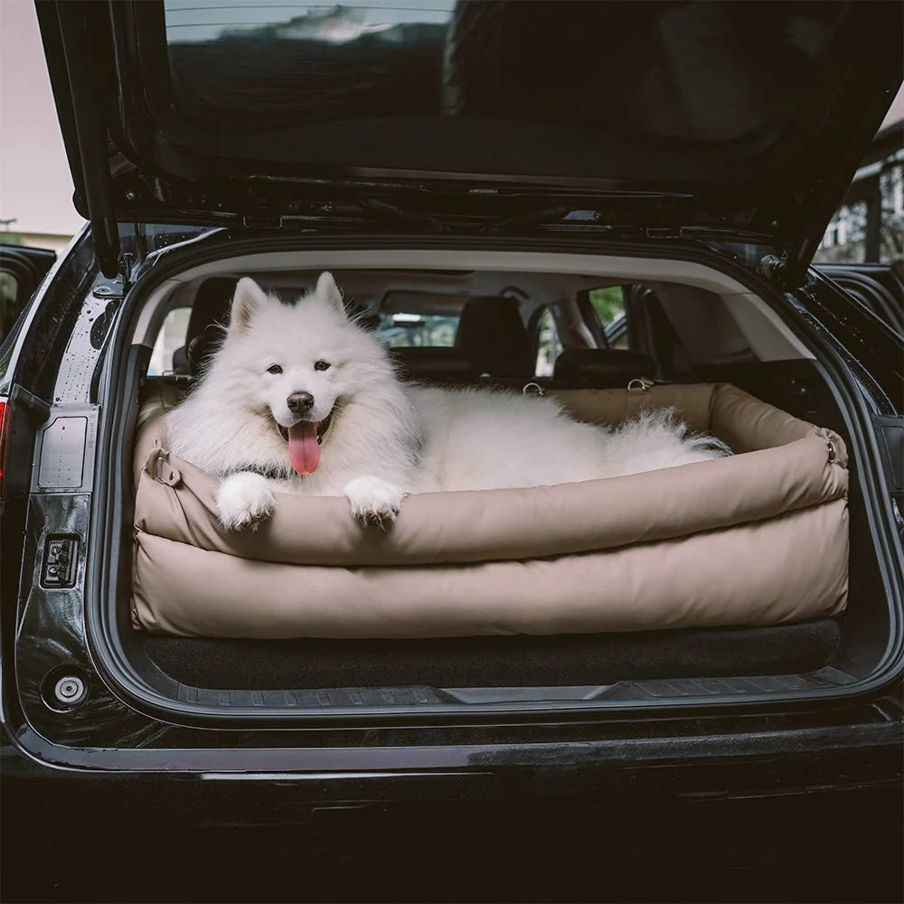 Dog Car Seat Bed Large Faux Leather Non-Slip